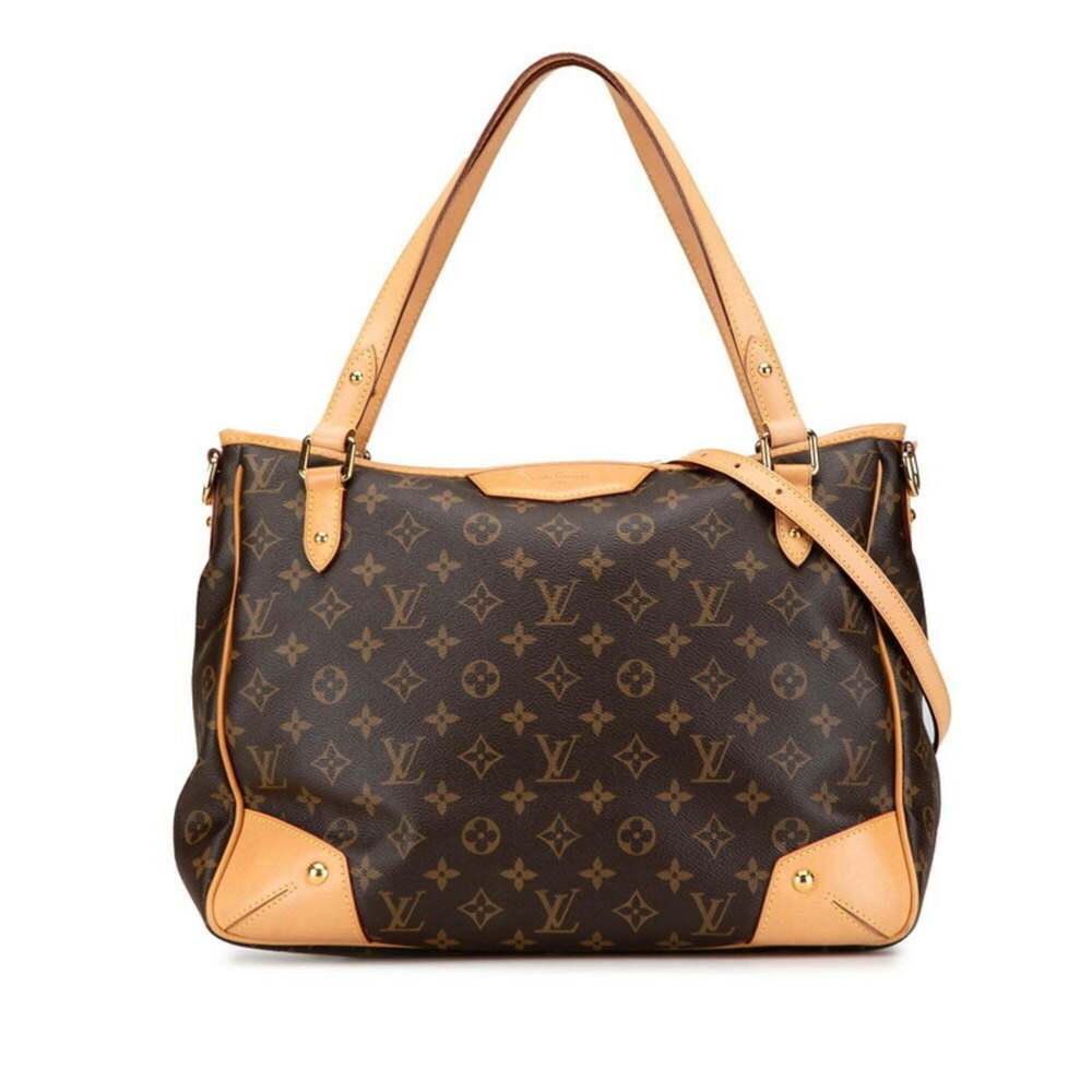 LOUIS VUITTON Authentic Brown Monogram Leather Shoulder Bag